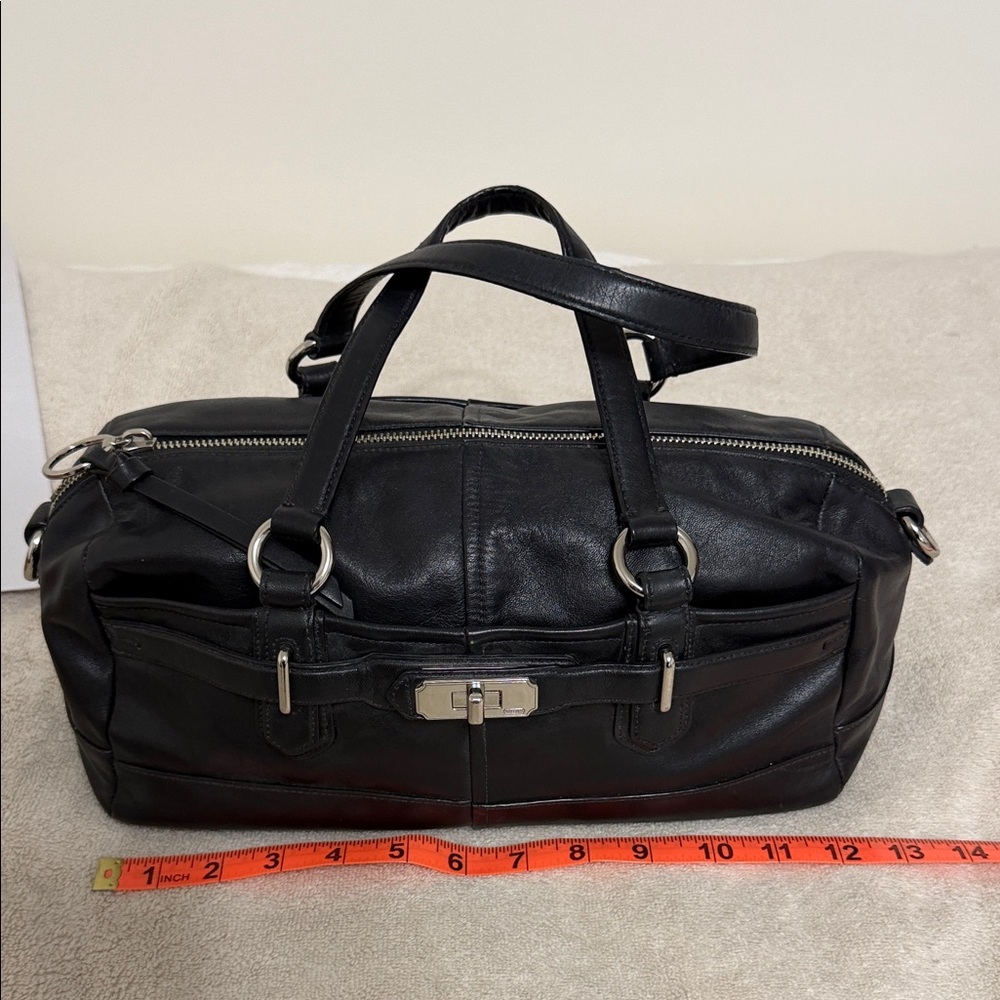 Coach Chelsea Satchel Black  Classic Carry- perfect for day to night!
